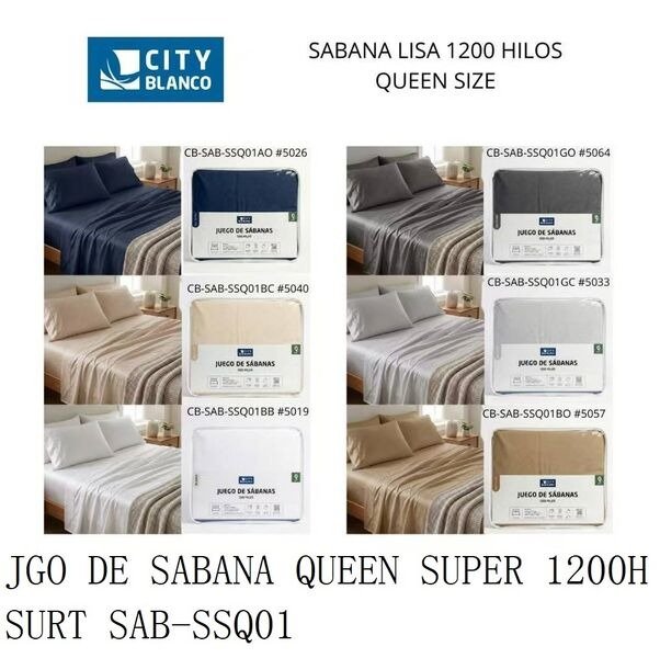 JUEGO DE SABANA KING SUPER 1200H GC SAB-SSK01GC-12 JUECB15132
