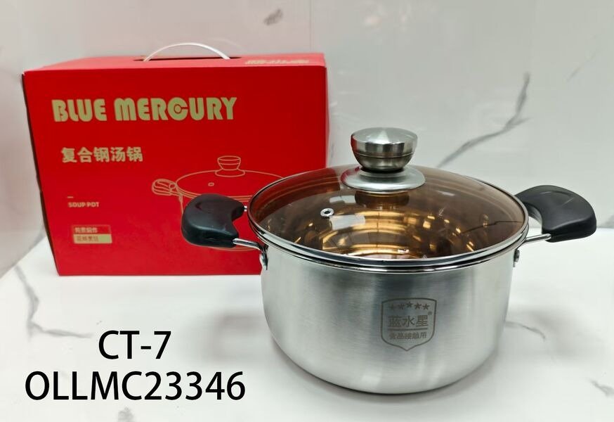 OLLA DE ACERO DOBLE MANEJA 22CM CT-7 OLLMC23346-20