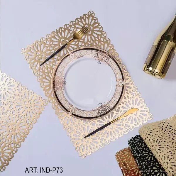 INDIVIDUAL DORADO C/FLOR IND-P73