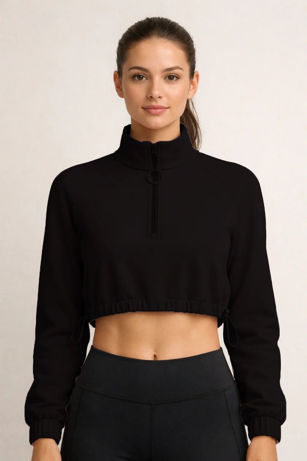 REMERA DEPORTIVA MANGA LARGA NEGRO 32159-102-1