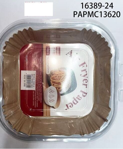 PAPEL PARA FREIDORA*50U 16CM CUAD 16389-24